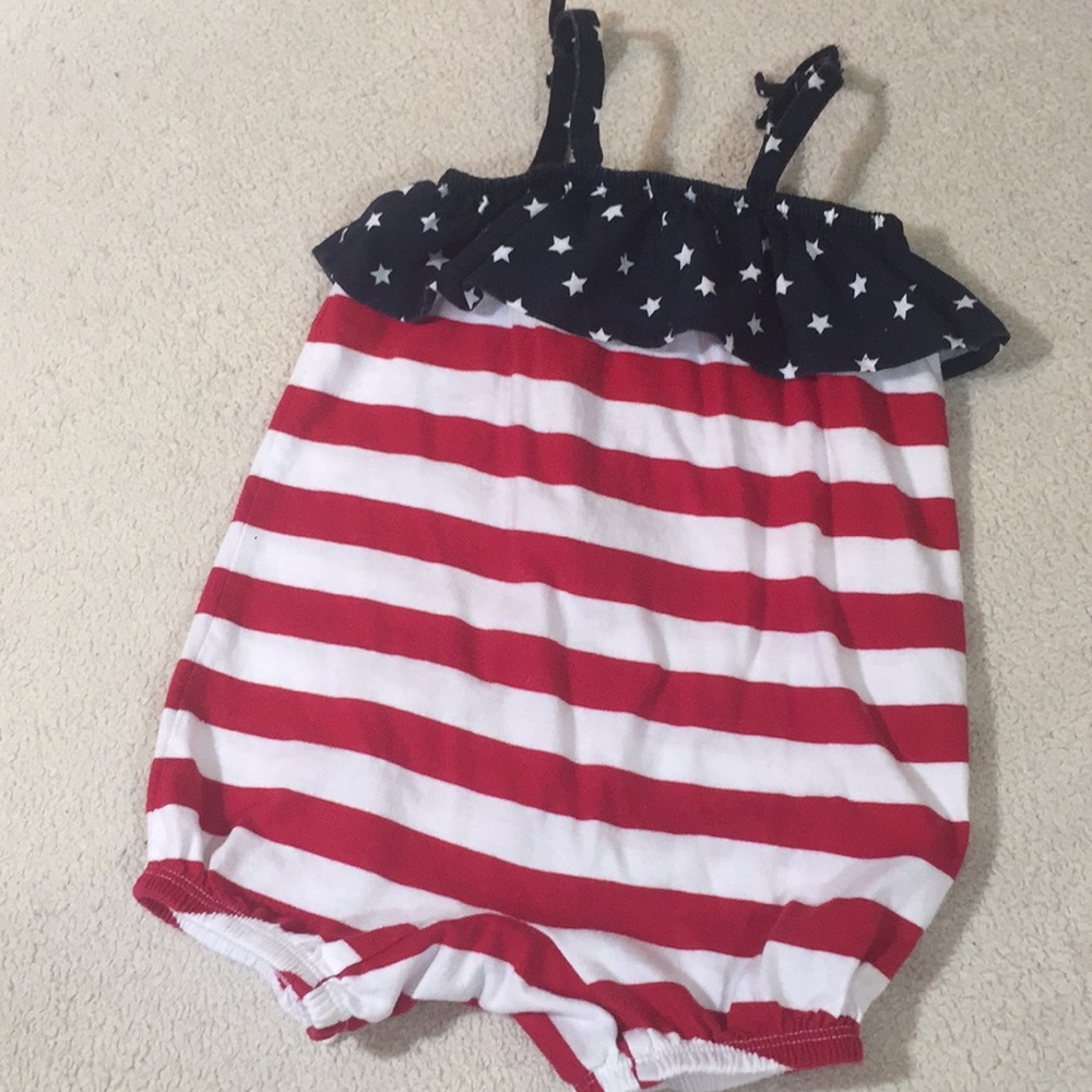 TCP Stars & Stripes Americana Ruffled Romper 6-9m